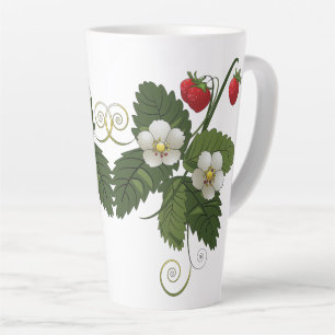 Tasse Latte Style d'été Fraise 