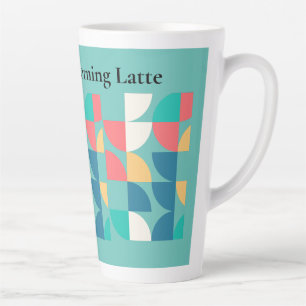 Tasse Latte Style géométrique Turquoise clair du milieu du siè