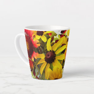 Tasse Latte Style impressionniste coloré Art Fleur sauvage