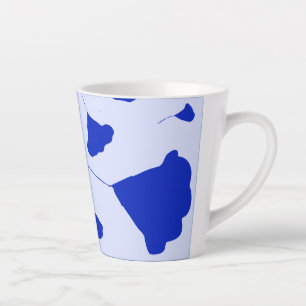 Tasse Latte Style moderne fleurs bleues himalayennes