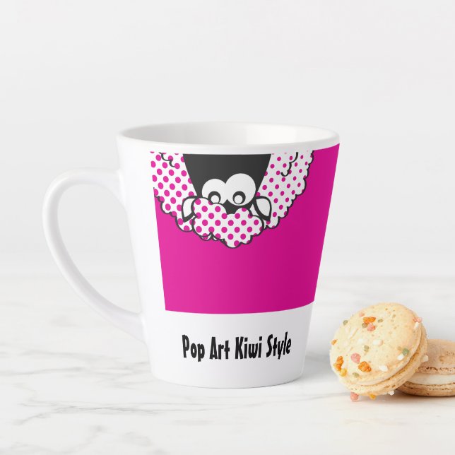 Tasse Latte Style Pop Art Kiwi (En situation)