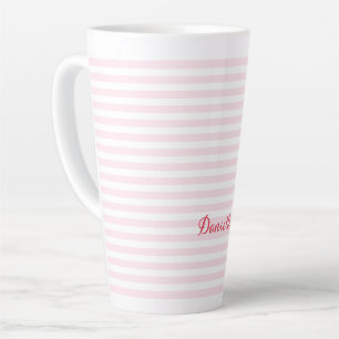 Tasse Latte Style rose moderne Élégante Typographie Monogramme