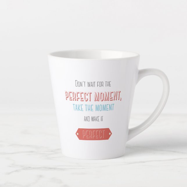 Tasse Latte Style typographique rétro motivationnel (Droite)