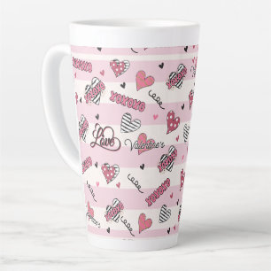 Tasse Latte Style XOXO Valentine's Day