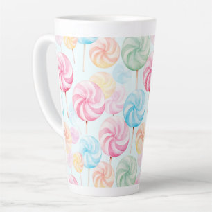 Tasse Latte Sucettes Bonbons Fantaisistes