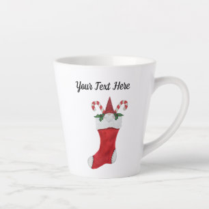 Tasse Latte Sucres de canne de stockage de Noël Casquette roug