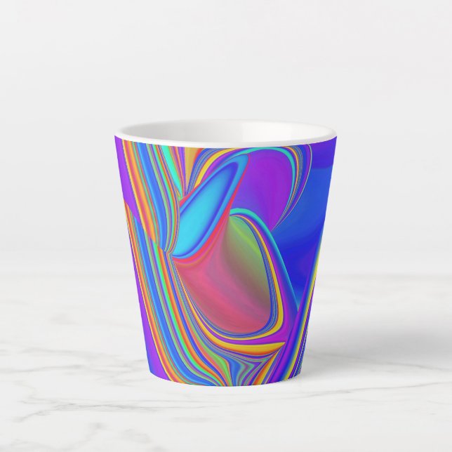 Tasse Latte Summerfeel, Rainbowart 3D Abstrait (Devant)