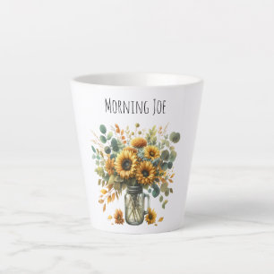 Tasse Latte Sunflower Fall Chic Country Cadeau