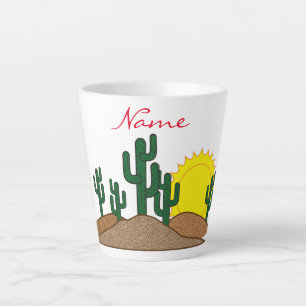 Tasse Latte Sunrise du désert du Saguaro Cactus Thunder_Cove