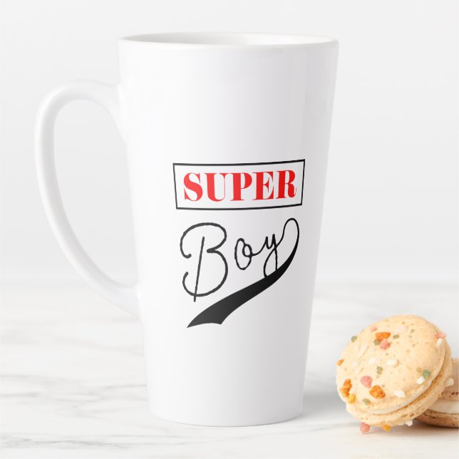Tasse Latte Super Boy (En situation)