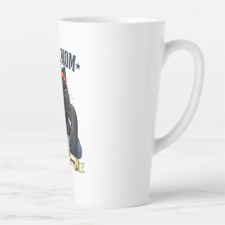 Tasse Latte Super Mama Black Cat – Chemise pour la fête des Mè