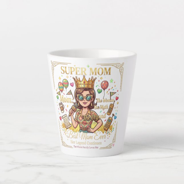 Tasse Latte Super mom coffe cup  (Devant)