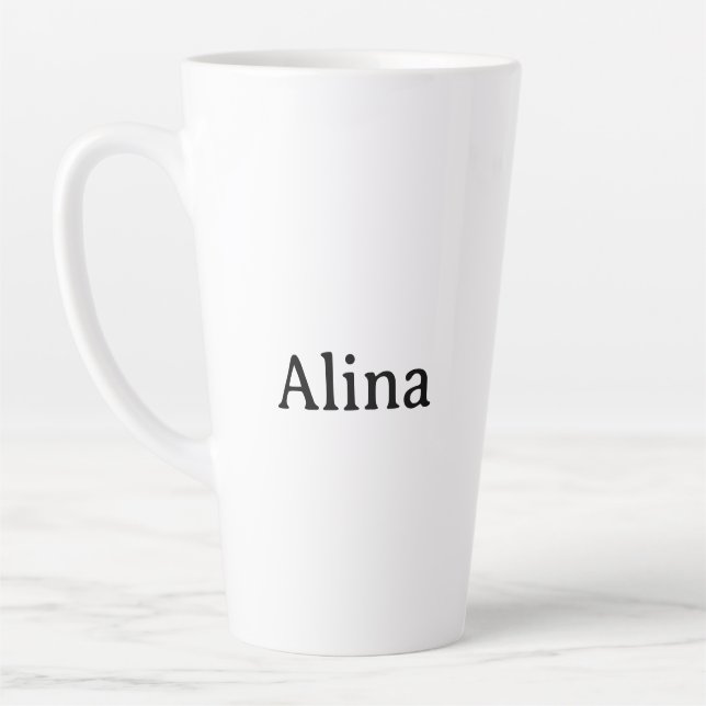 Tasse Latte supprimer le texte ajouter son propre design 17 oz (Gauche)