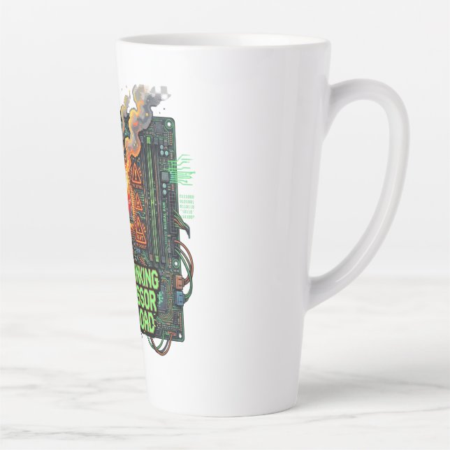 Tasse Latte Surcharge du processeur de suranalyse Drôle de cer (Droite)
