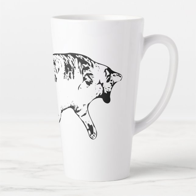Tasse Latte Surprise joueuse en encre fine (Droite)