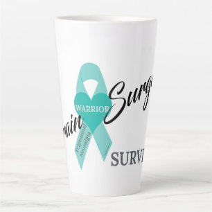 Tasse Latte Survivant de la chirurgie du cerveau - Coeur neura