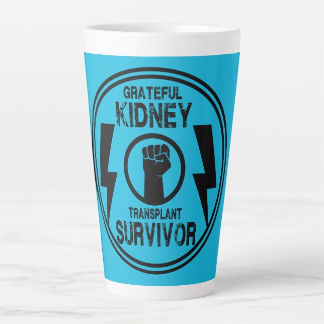 Tasse Latte Survivant de la transplantation rénale (Devant)