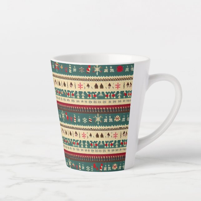 Tasse Latte Sweat moche de Noël 5 (Droite)