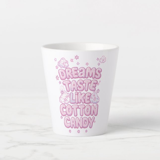 Tasse Latte Sweet Pink Aesthetic Puffy Font (Devant)