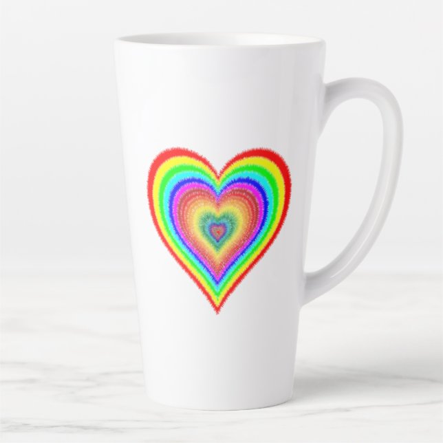 Tasse Latte Symbole d'amour arc-en-ciel Saint-Valentin-25543 (Droite)