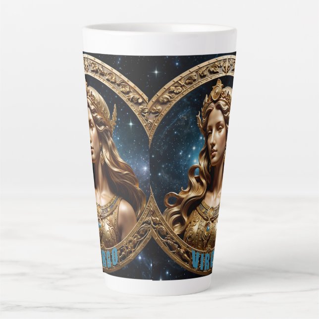Tasse Latte Symbole d'astrologie virologique (Devant)
