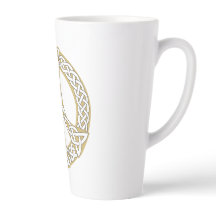 Symbole de paix celtique or et blanc