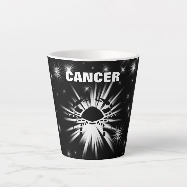 Tasse Latte Symbole du cancer (Devant)