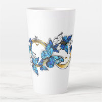 Symbole infini de papillons Morpho bleus