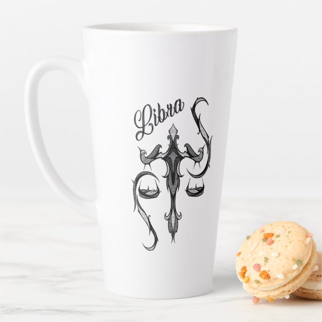 Tasse Latte SYMBOLE Zodiaque Libra (En situation)