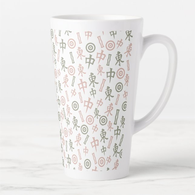 Tasse Latte Symboles du Mahjong (Droite)