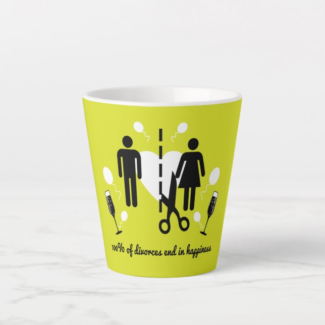 Tasse Latte Sympathie de survivante du divorce drôle (Devant)