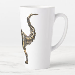 Tasse Latte T-Rex Mech Steampunk – Bête Dino en laiton