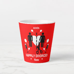 Tasse Latte T-shirt de la fête du divorce amusant