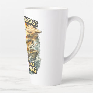 Tasse Latte T-shirt drôle de pêche – Prévisions de week-end 10