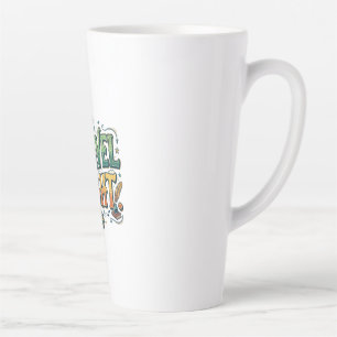 Tasse Latte T-Shirt Graphique d'Aventure Minimaliste – Voyager
