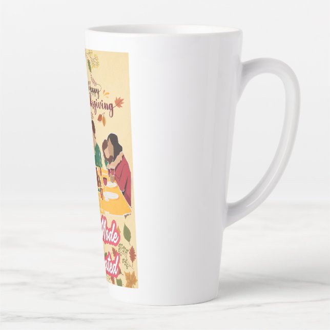 Tasse Latte T-shirt Mode Fête de Thanksgiving Activé (Droite)