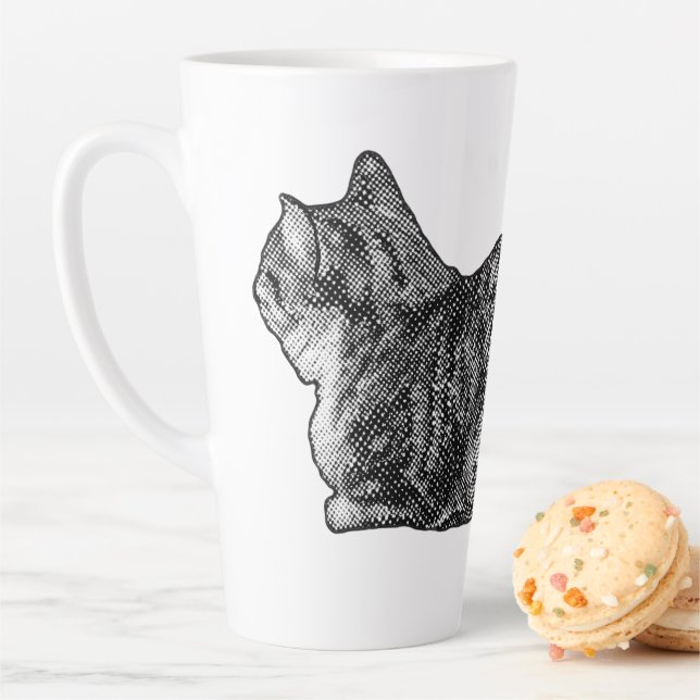 Tasse Latte Tabby avec pattes coupées (En situation)
