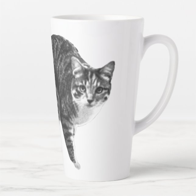 Tasse Latte Tabby Glow par Winter Window (Droite)