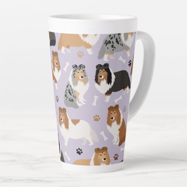 Tasse Latte Tablette des os de chien et des pattes de latte de (Angle droit)