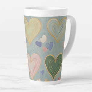 Tasse Latte Tapisserie Pastel Heart