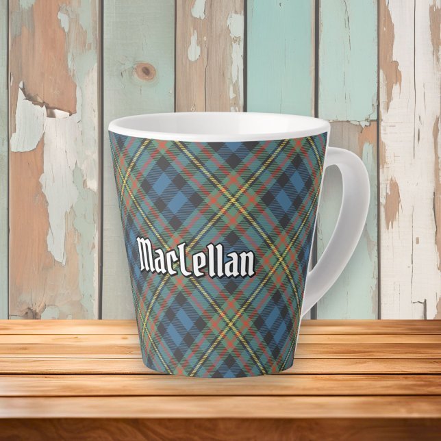 Tasse Latte Tartan ancien du clan MacLellan (Créateur téléchargé)
