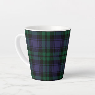 Tasse Latte Tartan Black Watch, Plaid