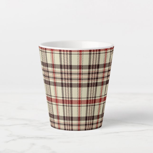 Tasse Latte Tartan Brown (Devant)