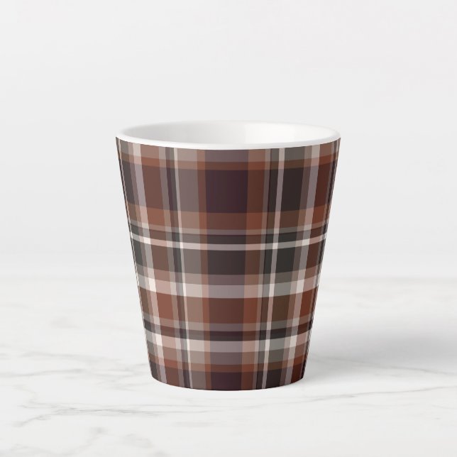 Tasse Latte Tartan coloré (Devant)
