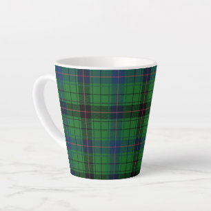 Tasse Latte Tartan Davidson Plaid Green Black Rustic