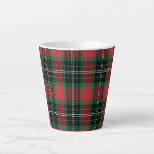 Tasse Latte Tartan vert et rouge