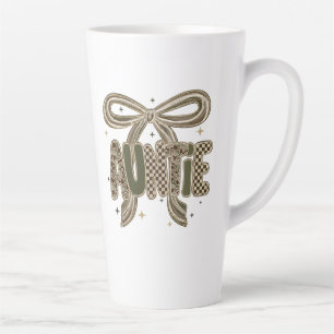 Tasse Latte Tatie Camo Cadeau de la sœur Annonce Nouveau Bébé