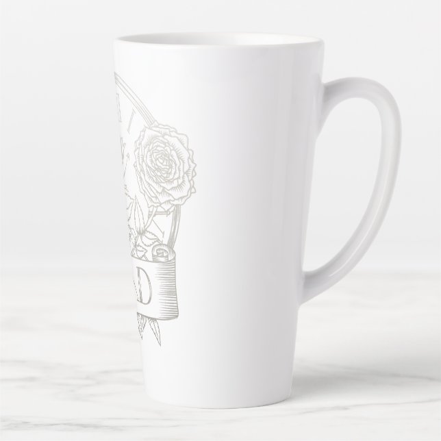 Tasse Latte Tatouage de papa de style vintage  (Droite)