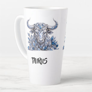Tasse Latte Taureau du zodiaque Crystal Argent
