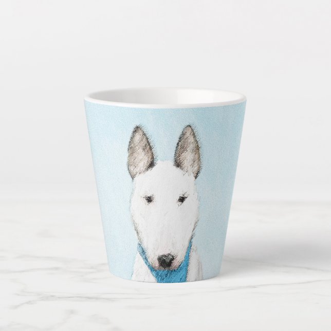 Tasse Latte Taureau Terrier - Cute Original Chien Art (Devant)